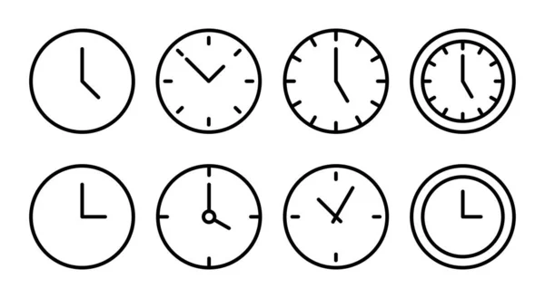 Icono Reloj Conjunto Ilustración Signo Tiempo Símbolo Icono Reloj — Vector de stock
