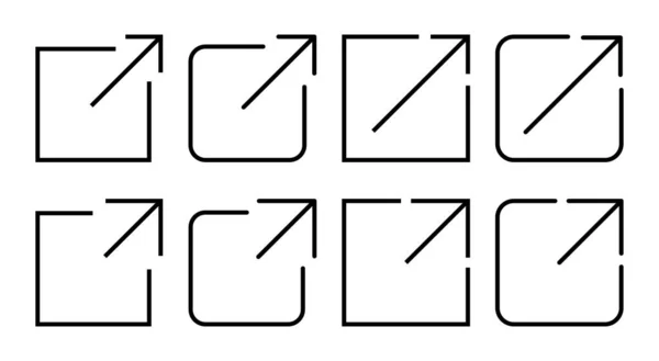 Εξωτερική Εικόνα Συνόλου Εικονιδίων Συνδέσεων Σύμβολο Και Σύμβολο Συνδέσμου Σύμβολο — Διανυσματικό Αρχείο