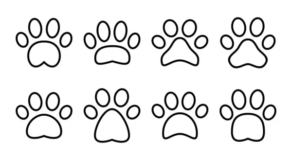 Иллюстрация Иконки Лапы Знак Символ Печати Лапы Собака Кошка Лапа — стоковый вектор