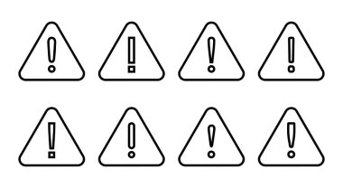 Ünlem tehlikesi işareti illüstrasyonu. Dikkat işareti ve sembol. Tehlike uyarısı işareti