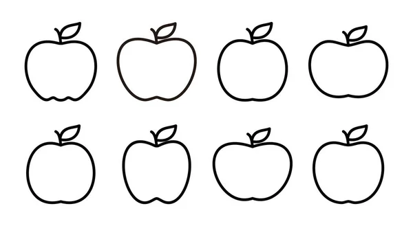 Ícone Apple Conjunto Ilustração Sinal Apple Símbolos Para Web Design — Vetor de Stock