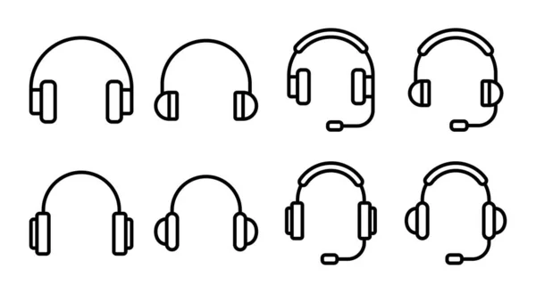 耳机图标设置说明 耳机标志和符号 — 图库矢量图片