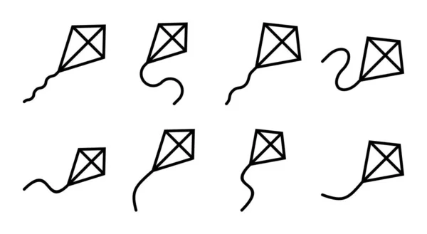 Kite Ikon Som Illustration Drake Tecken Och Symbol — Stock vektor