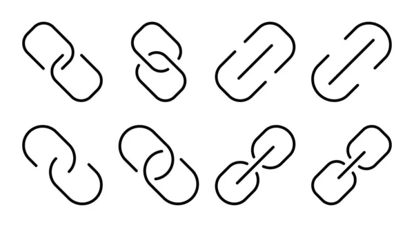 Länk Ikon Som Illustration Kedjeskylt Och Symbol För Hyperlänk — Stock vektor
