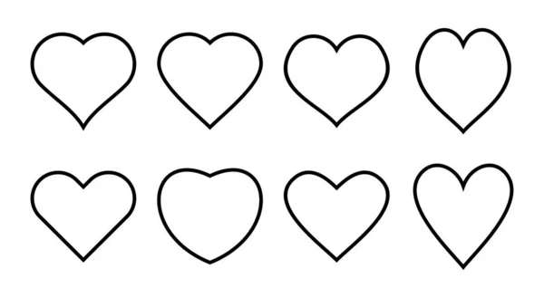 Ikona Miłości Zestaw Ilustracji Znak Serca Symbol Jak Wektor Ikony — Wektor stockowy