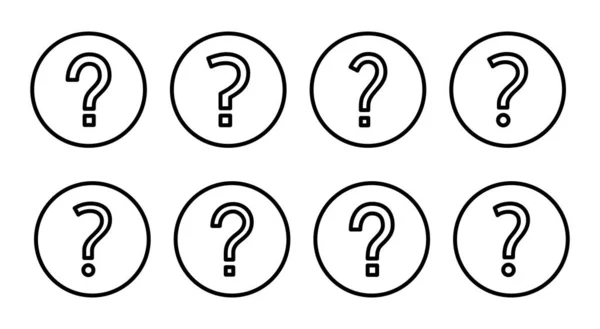 Εικόνα Εικονιδίων Ερωτήσεων Ερωτηματικό Σημείο Και Σύμβολο — Διανυσματικό Αρχείο