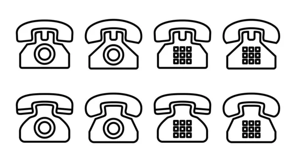 電話アイコンセットイラスト 電話の記号と記号 — ストックベクタ