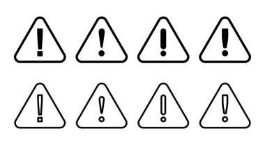 Ünlem tehlikesi işareti illüstrasyonu. Dikkat işareti ve sembol. Tehlike uyarısı işareti