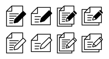 Not simgesi çizimi. not defteri işareti ve sembol