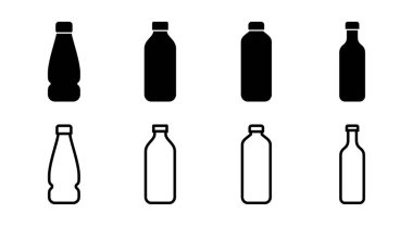 Şişe simgesi çizimi. şişe işareti ve sembol