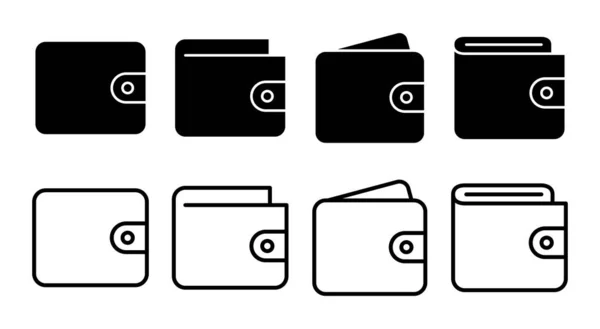 Plånboksikonen Som Illustration Plånboksskylt Och Symbol — Stock vektor