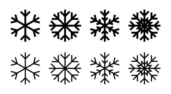 Icono Nieve Conjunto Ilustración Copo Nieve Signo Símbolo — Archivo Imágenes Vectoriales