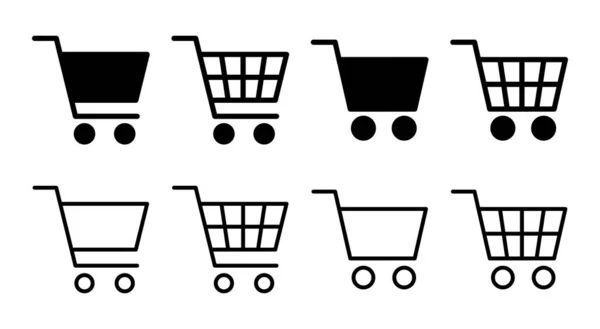 Alışveriş Simgesi Çizimi Alışveriş Arabası Işareti Sembol Trolley Simgesi — Stok Vektör