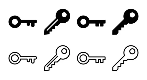 Kulcs Ikon Készlet Illusztráció Kulcsjel Szimbólum — Stock Vector