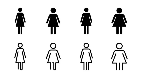 Illustration Icône Féminine Signe Symbole Femme — Image vectorielle