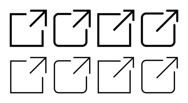 stock vector External link icon set illustration. link sign and symbol. hyperlink symbol