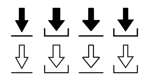 Ladda Ner Ikonen Som Illustration Ladda Ner Skylt Och Symbol — Stock vektor