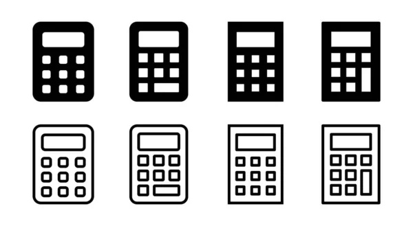 Calculatrice Icône Jeu Illustration Signe Symbole Calculatrice Comptable — Image vectorielle