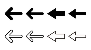 Ok simgesi çizimi. Web tasarımı için ok işareti ve sembol.