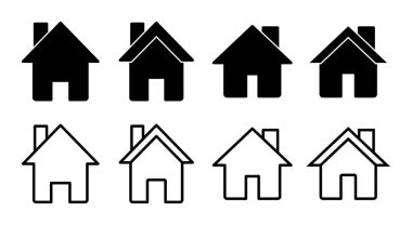 Ev simgesi çizimi. Ev işareti ve sembol