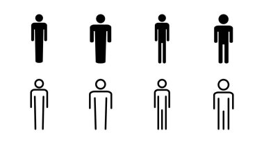 Erkek simgesi çizimi. Erkek işareti ve sembol. insan sembolü