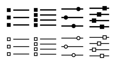 Menü Simgesi çizimi. Web menü işareti ve sembol. Hamburger menüsü sembolü