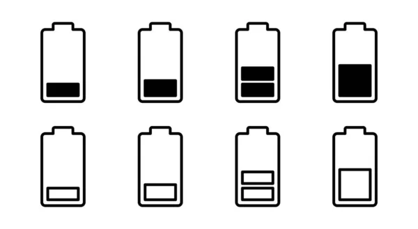 Stock vector Battery icon set illustration. battery charging sign and symbol. battery charge level