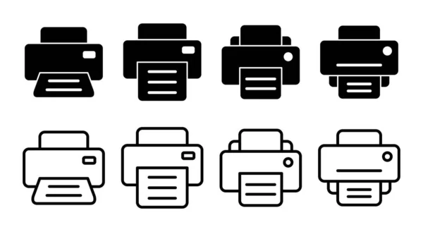 Abbildung Des Drucksymbols Zeichen Und Symbol Für Drucker — Stockvektor