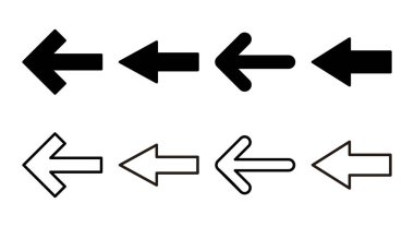 Ok simgesi çizimi. Web tasarımı için ok işareti ve sembol.