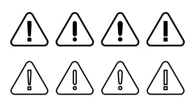 Ünlem tehlikesi işareti illüstrasyonu. Dikkat işareti ve sembol. Tehlike uyarısı işareti