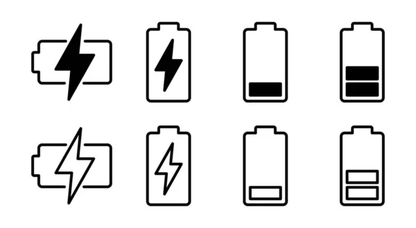 Batarya Simgesi Çizimi Pil Şarj Işareti Sembol Pil Şarj Seviyesi — Stok Vektör