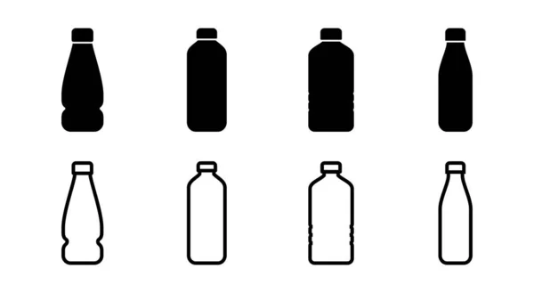 Bottle Icon Set Illustration Bottle Sign Symbol — Stock Vector