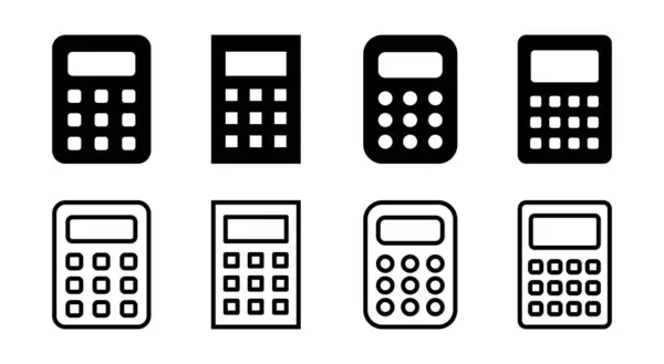 Stock vector Calculator icon set illustration. Accounting calculator sign and symbol.