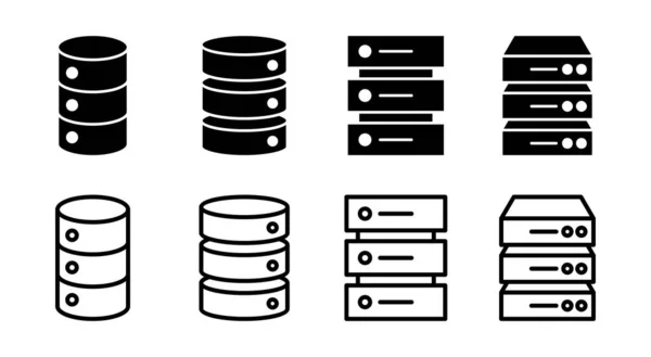 Abbildung Des Datenbanksymbols Zeichen Und Symbol Der Datenbank — Stockvektor