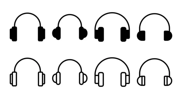 耳机图标设置说明 耳机标志和符号 — 图库矢量图片