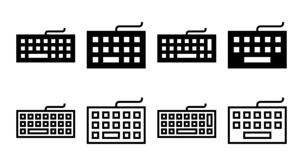 Набір Іконок Клавіатури Знак Символ Клавіатури — стоковий вектор