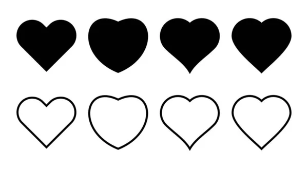 Liebe Ikone Gesetzt Illustration Herzzeichen Und Symbol Wie Ein Symbolvektor — Stockvektor