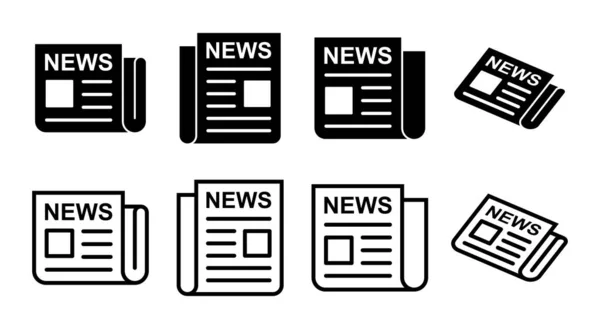 Εικονίδιο Της Εφημερίδας Που Εικονογράφηση Ειδησεογραφικό Σήμα Και Σύμβολο — Διανυσματικό Αρχείο