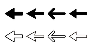 Ok simgesi çizimi. Web tasarımı için ok işareti ve sembol.