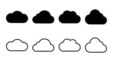 Bulut simgesi çizimi. bulut işareti ve sembol