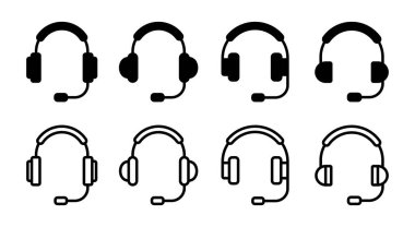 Kulaklık simgesi çizimi. Kulaklık işareti ve sembol