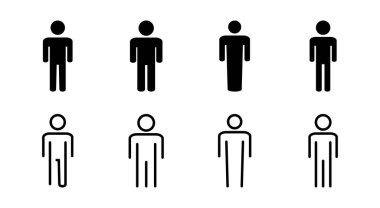Erkek simgesi çizimi. Erkek işareti ve sembol. insan sembolü