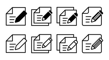 Not simgesi çizimi. not defteri işareti ve sembol