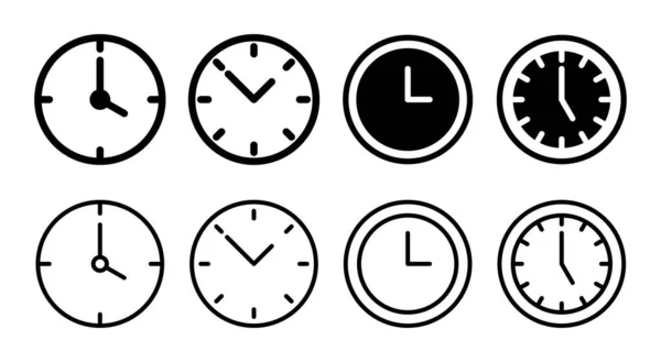 Icono Reloj Conjunto Ilustración Signo Tiempo Símbolo Icono Reloj — Vector de stock