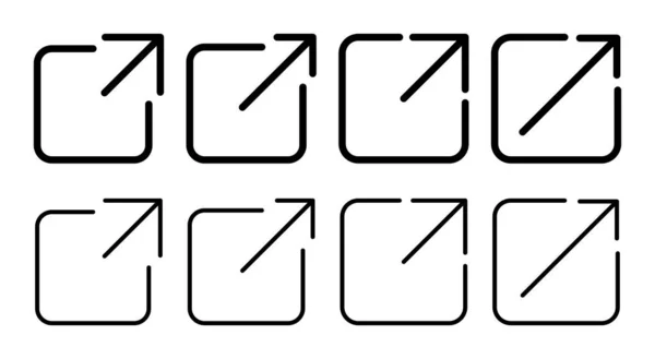 Illustration Jeu Icônes Lien Externe Lien Signe Symbole Symbole Hyperlien — Image vectorielle