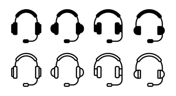 Εικονογράφηση Συνόλου Ακουστικών Σήμα Και Σύμβολο Ακουστικών — Διανυσματικό Αρχείο