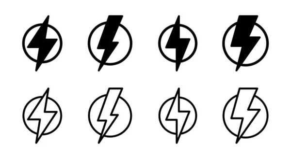 stock vector Lightning icon set illustration. electric sign and symbol. power icon. energy sign
