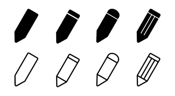 Иллюстрация Иконки Карандаша Знак Ручки Символ Редактировать Вектор Иконок — стоковый вектор