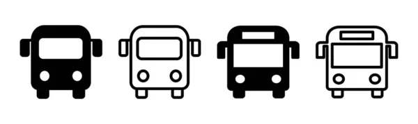 Bussikonen Som Illustration Bussskylt Och Symbol Transport Symbol — Stock vektor