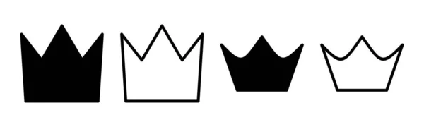 Ícone Coroa Conjunto Ilustração Sinal Coroa Símbolo —  Vetores de Stock